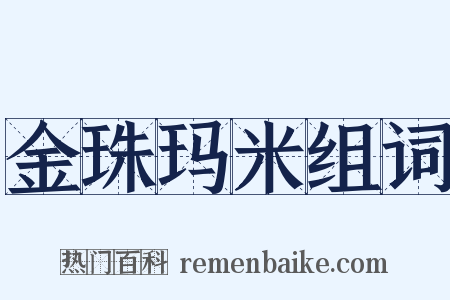 金珠玛米组词是什么意思的图片